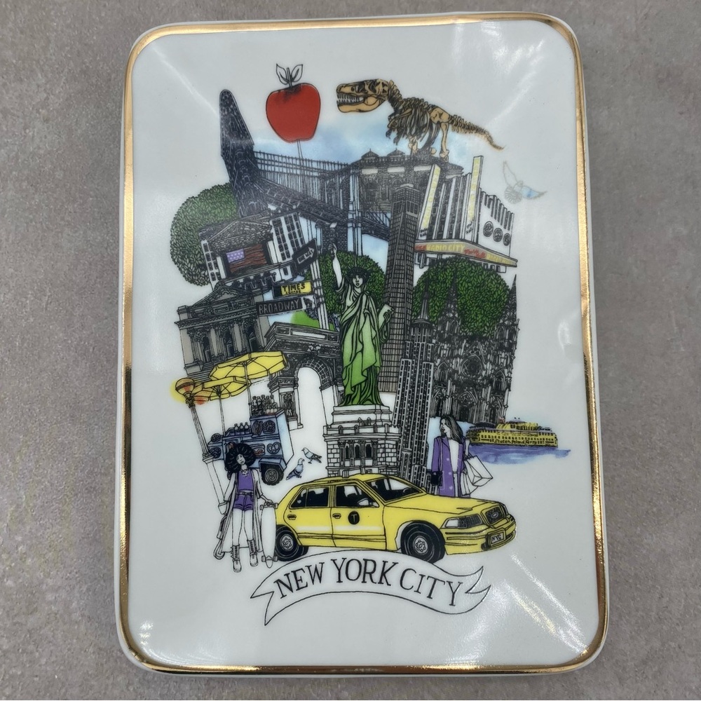 Galison Hennie Haworth Porcelain Tray NYC Catchall Jewelry Trinket New York Gift